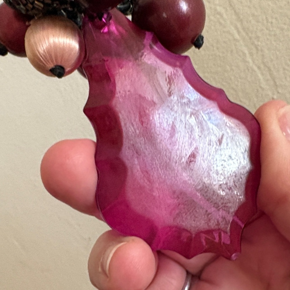 Elegant Purple Statement Necklace - Picture 7 of 8
